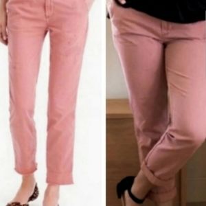 NWT J. CREW redwood distressed Boyfriend Chino Pants | Sz. 4